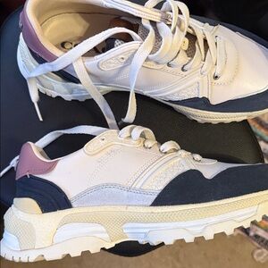 Coach Cream and Mauve Sneakers